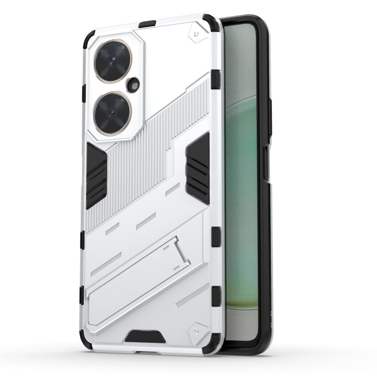 For Huawei nova 11i 4G Punk Armor 2 in 1 PC + TPU Phone Case with Holder(White) - Huawei Cases by buy2fix | Online Shopping UK | buy2fix