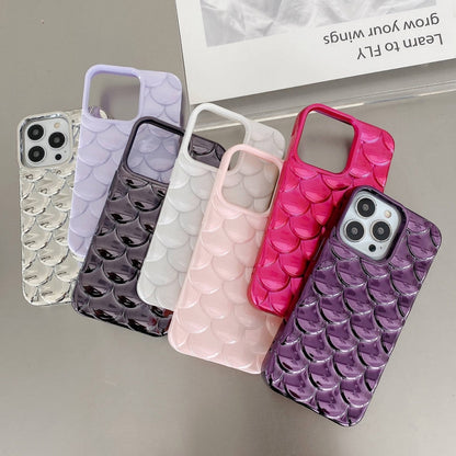 For iPhone 15 Pro Max 3D Scale Style TPU Phone Case(Light Purple) - iPhone 15 Pro Max Cases by buy2fix | Online Shopping UK | buy2fix