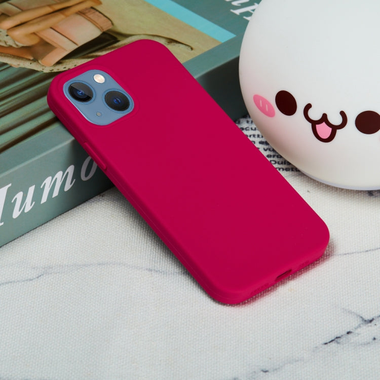 For iPhone 15 Solid Color Silicone Phone Case(Rose Red) - iPhone 15 Cases by buy2fix | Online Shopping UK | buy2fix