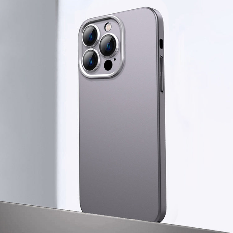 For iPhone 13 Pro Max Frosted Metal Material Phone Case with Lens Protection(Grey) - iPhone 13 Pro Max Cases by buy2fix | Online Shopping UK | buy2fix