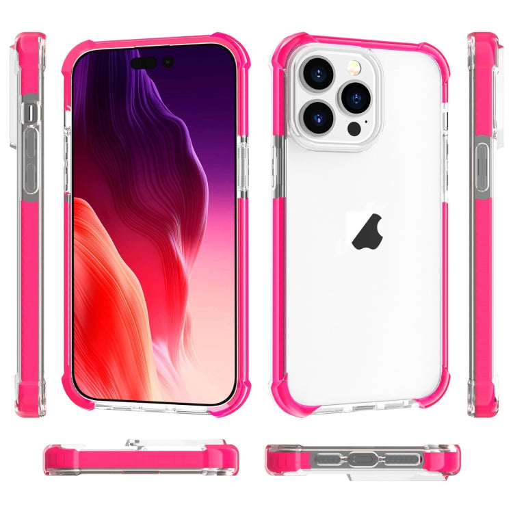 For iPhone 15 Pro Max Four-corner Shockproof TPU + Acrylic Phone Case(Pink) - iPhone 15 Pro Max Cases by buy2fix | Online Shopping UK | buy2fix