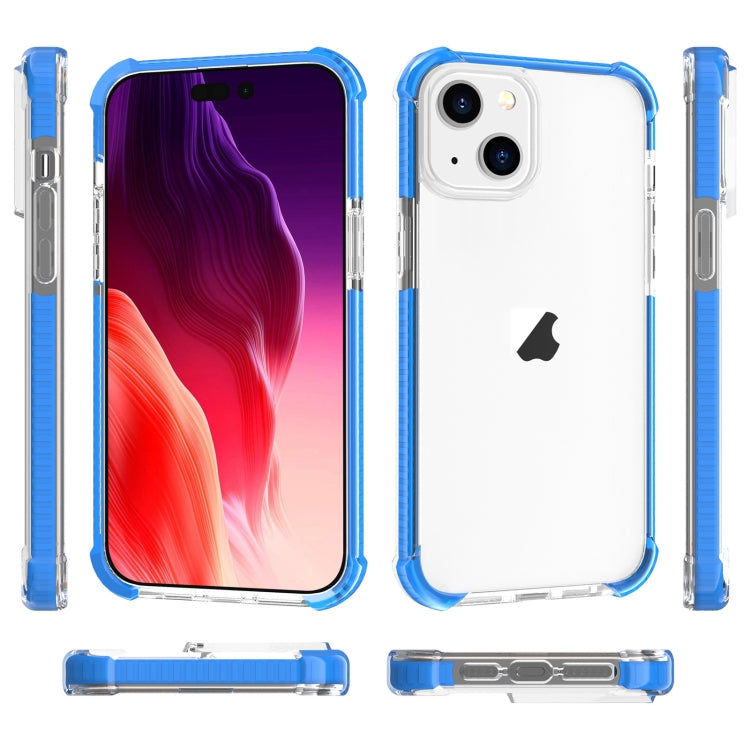 For iPhone 15 Four-corner Shockproof TPU + Acrylic Phone Case(Blue) - iPhone 15 Cases by buy2fix | Online Shopping UK | buy2fix