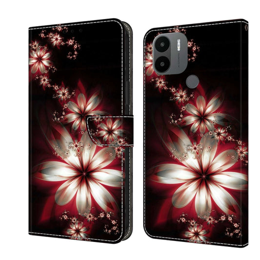 For Xiaomi Redmi A1+ / A2 / A2+ Crystal 3D Shockproof Protective Leather Phone Case(Fantastic Flower) - Xiaomi Cases by buy2fix | Online Shopping UK | buy2fix