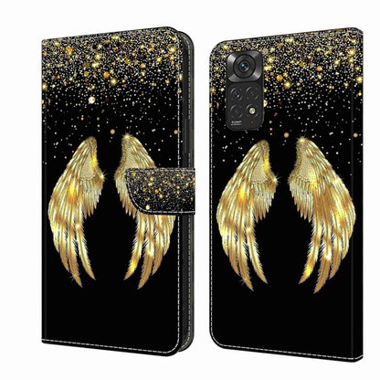 For Xiaomi Redmi Note 11 Global Crystal 3D Shockproof Protective Leather Phone Case(Golden Wings) - Xiaomi Cases by buy2fix | Online Shopping UK | buy2fix