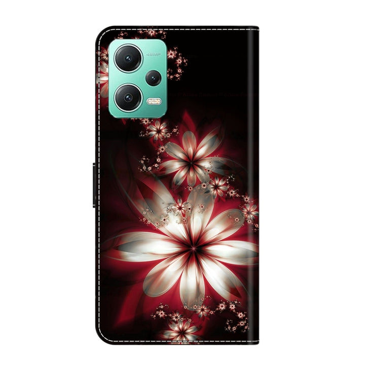 For Xiaomi Redmi Note 12 5G Global / Poco X5 Crystal 3D Shockproof Protective Leather Phone Case(Fantastic Flower) - Xiaomi Cases by buy2fix | Online Shopping UK | buy2fix