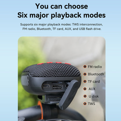 T&G TG-392 Outdoor Bicycle TWS Wireless Bluetooth IPX5 Waterproof Speaker(Black) - Waterproof Speaker by T&G | Online Shopping UK | buy2fix