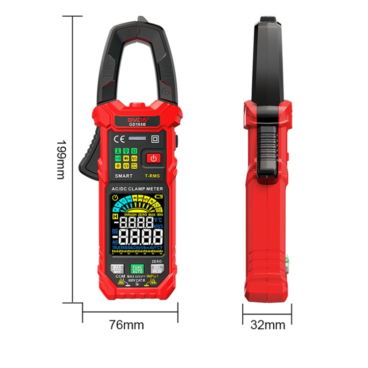 GVDA GD168B Digital Clamp Multimeter Supports DC - Digital Multimeter by GVDA | Online Shopping UK | buy2fix