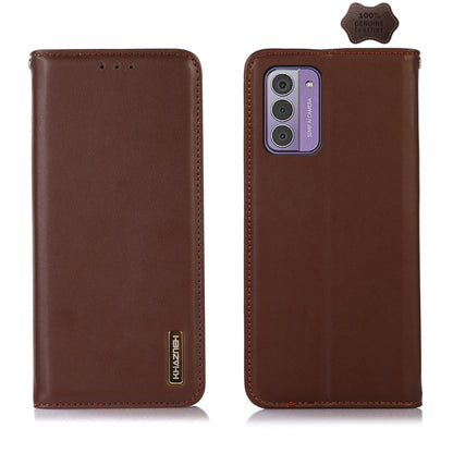 For Nokia G42 5G KHAZNEH Nappa Top Layer Cowhide Leather Phone Case(Brown) - Nokia Cases by buy2fix | Online Shopping UK | buy2fix