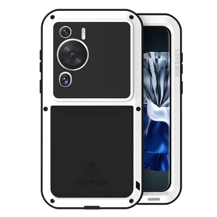 For Huawei P60 / P60 Pro / P60 Art LOVE MEI POWERFUL Metal Shockproof Life Waterproof Dustproof Phone Case(White) - Huawei Cases by LOVE MEI | Online Shopping UK | buy2fix