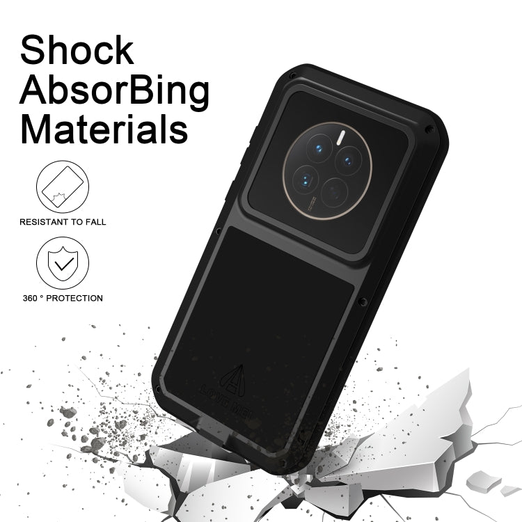 For Huawei Mate 50 LOVE MEI POWERFUL Metal Shockproof Life Waterproof Dustproof Phone Case(White) - Huawei Cases by LOVE MEI | Online Shopping UK | buy2fix