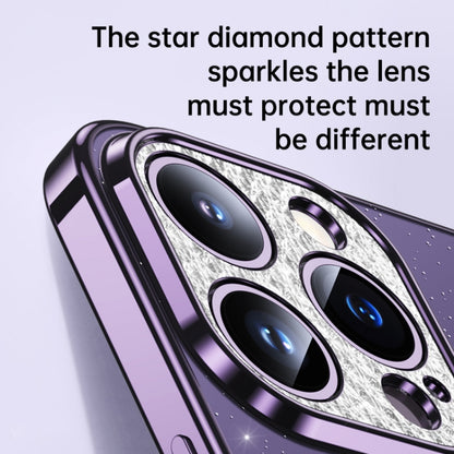 For iPhone 13 Pro SULADA Electroplated Transparent Glittery TPU Phone Case(Purple) - iPhone 13 Pro Cases by SULADA | Online Shopping UK | buy2fix