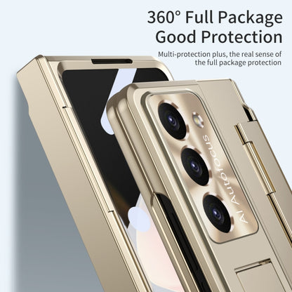 For Samsung Galaxy Z Fold5 5G Integrated Folding Hinge Phone Case with Stylus(Champagne Gold) - Galaxy Z Fold5 Cases by buy2fix | Online Shopping UK | buy2fix