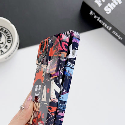 For iPhone XS Max Painted Pattern Precise Hole PC Phone Case(Abstract Flower) - More iPhone Cases by buy2fix | Online Shopping UK | buy2fix