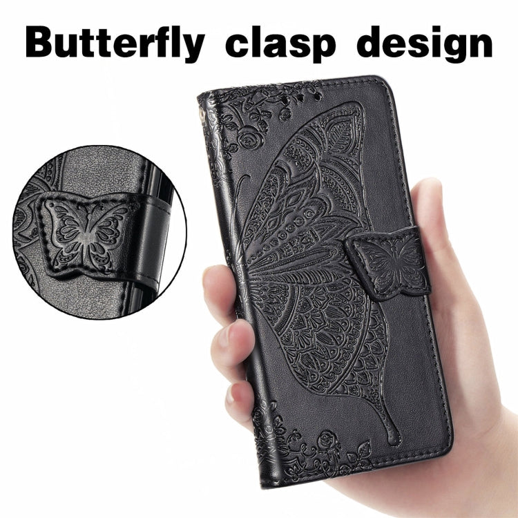 For Huawei nova 11i / Enjoy 60 Pro Butterfly Love Flower Embossed Flip Leather Phone Case(Black) - Huawei Cases by buy2fix | Online Shopping UK | buy2fix