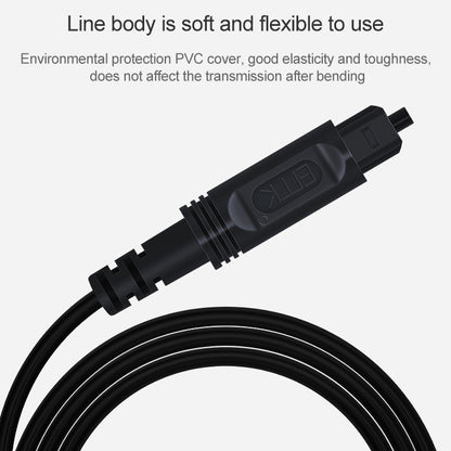 5m EMK OD2.2mm Digital Audio Optical Fiber Cable Plastic Speaker Balance Cable(Black) - Audio Optical Cables by EMK | Online Shopping UK | buy2fix