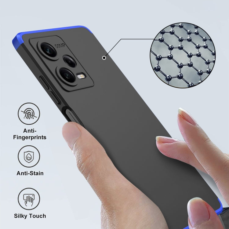 For Xiaomi Redmi Note 12 Pro 5G Global GKK Three Stage Splicing Full Coverage PC Phone Case(Black Blue) - Note 12 Pro Cases by GKK | Online Shopping UK | buy2fix