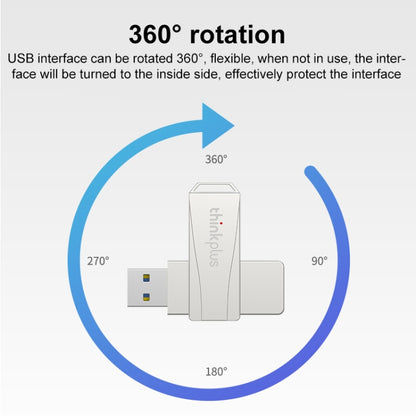 Lenovo Thinkplus USB 3.0 Rotating Flash Drive, Memory:256GB(Silver) - USB Flash Drives by Lenovo | Online Shopping UK | buy2fix