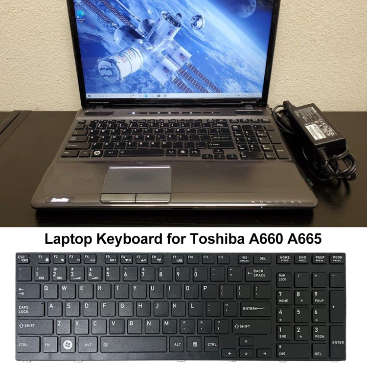 For TOSHIBA A660 / A665 Laptop Keyboard with Frame - Replacement Keyboards by buy2fix | Online Shopping UK | buy2fix