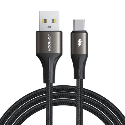 JOYROOM SA25-AC3 3A USB to USB-C/Type-C Fast Charge Data Cable, Length:3m(Black) - USB-C & Type-C Cable by JOYROOM | Online Shopping UK | buy2fix