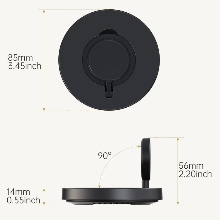 For Samsung Watch V17S Foldable Magnetic Wireless Charger(Black) - Charger by buy2fix | Online Shopping UK | buy2fix