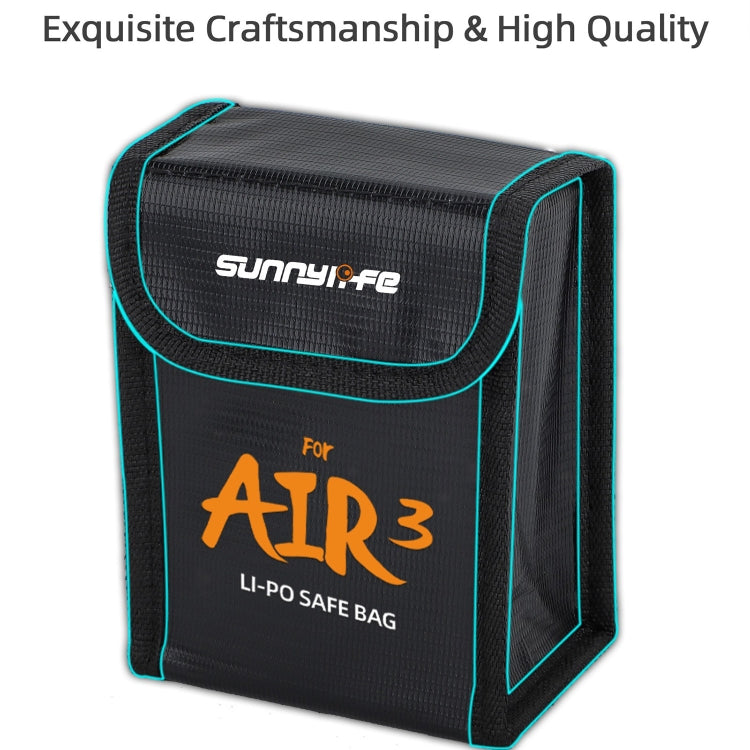 For DJI Air 3 Sunnylife Battery Explosion-proof Safe Bag Protective Li-Po Safe Bag For 3pcs Batteries - Backpacks & Bags by Sunnylife | Online Shopping UK | buy2fix