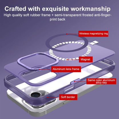 For iPhone XS Max MagSafe Frosted Translucent Mist Phone Case(Dark Purple) - More iPhone Cases by buy2fix | Online Shopping UK | buy2fix