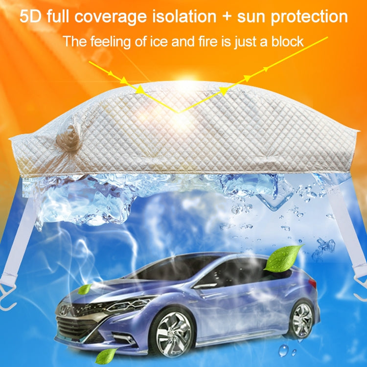 Car Half-cover Car Clothing Sunscreen Heat Insulation Sun Nisor, Aluminum Foil Size:  5.2x2x1.8m - Aluminum Film PEVA by buy2fix | Online Shopping UK | buy2fix