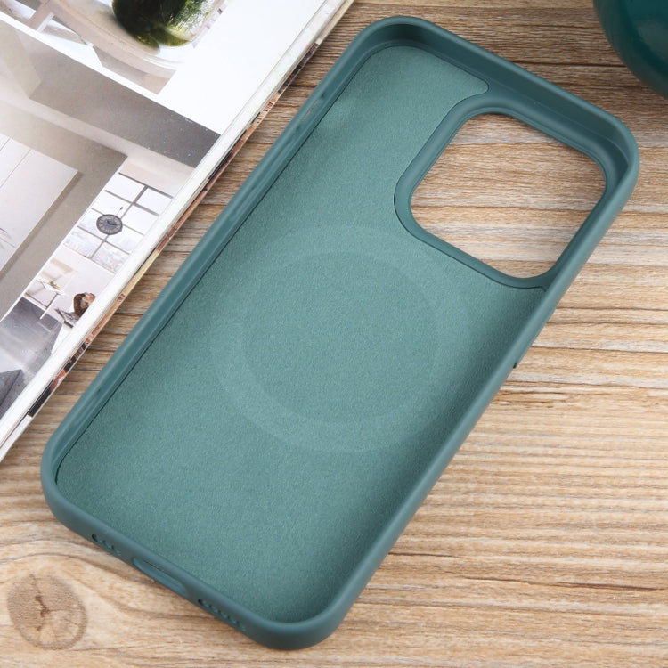 For iPhone 15 Pro Max MagSafe Liquid Silicone Phone Case(Deep Green) - iPhone 15 Pro Max Cases by buy2fix | Online Shopping UK | buy2fix