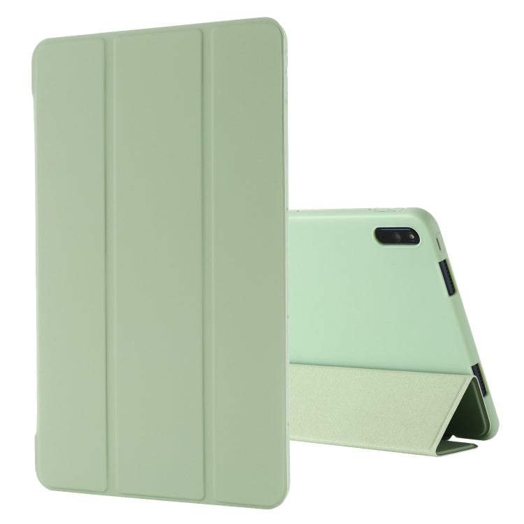 For Huawei Matepad 10.4 GEBEI Shockproof Horizontal Flip Leather Case with Three-folding Holder(Green) - Huawei by GEBEI | Online Shopping UK | buy2fix