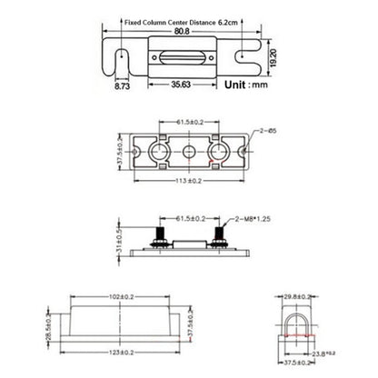 3 in 1 ANL Car Audio Modified Fuse Holder with 200A Fuse, Current:500A - Fuse by buy2fix | Online Shopping UK | buy2fix