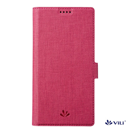 For iPhone 15 Pro Max ViLi K Series Dual-side Buckle Magsafe Leather Phone Case(Rose Red) - iPhone 15 Pro Max Cases by ViLi | Online Shopping UK | buy2fix