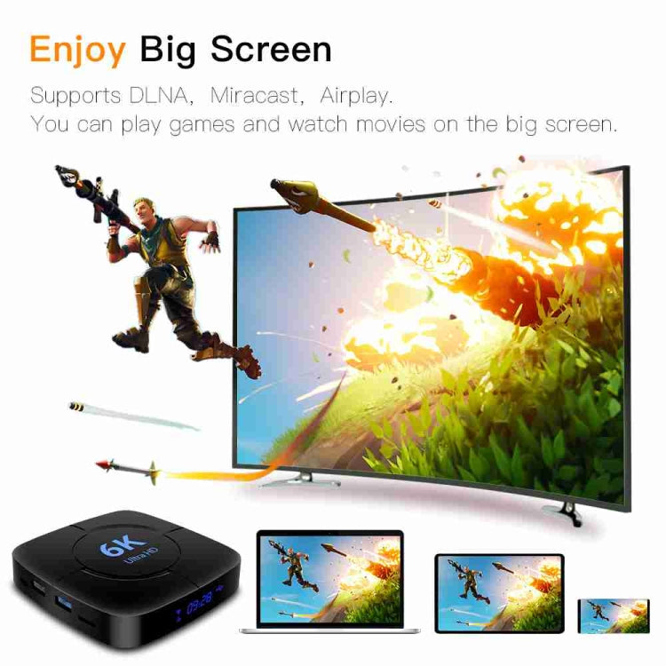 6K Ultra HD Android 12.0 Smart TV Box with Remote Control, 2GB+16GB, Allwinner H616 1.5GHZ Quad-Core(AU Plug) - Others by buy2fix | Online Shopping UK | buy2fix