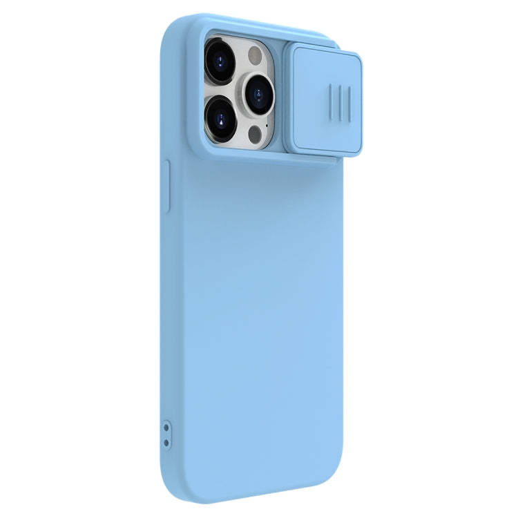 For iPhone 15 Pro Max NILLKIN CamShield Liquid Silicone Phone Case(Sky Blue) - iPhone 15 Pro Max Cases by NILLKIN | Online Shopping UK | buy2fix