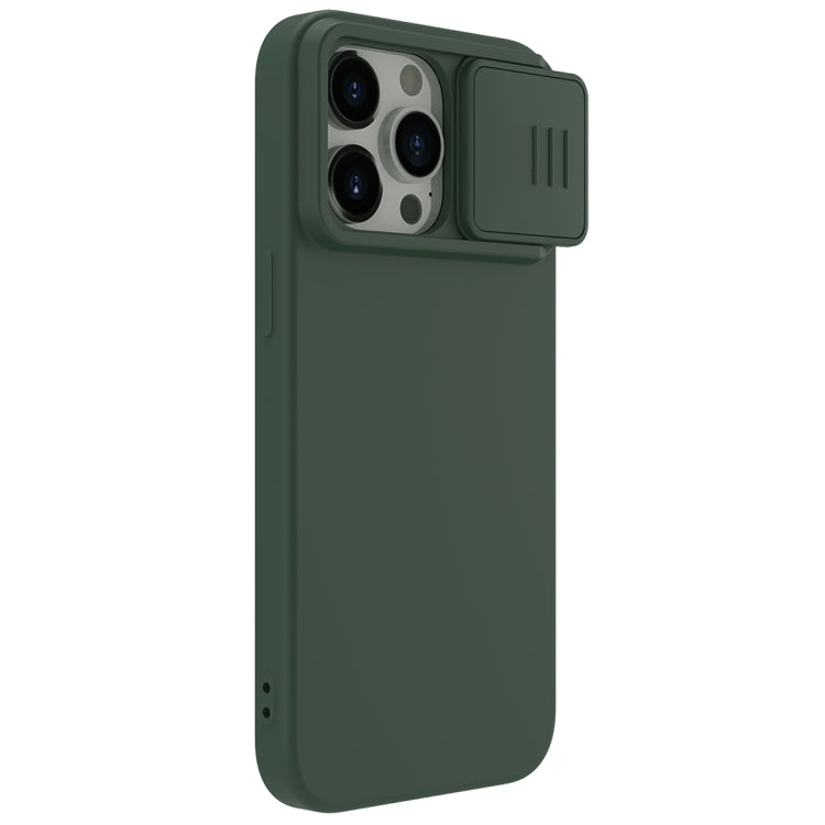 For iPhone 15 Pro Max NILLKIN CamShield Liquid Silicone Phone Case(Dark Green) - iPhone 15 Pro Max Cases by NILLKIN | Online Shopping UK | buy2fix