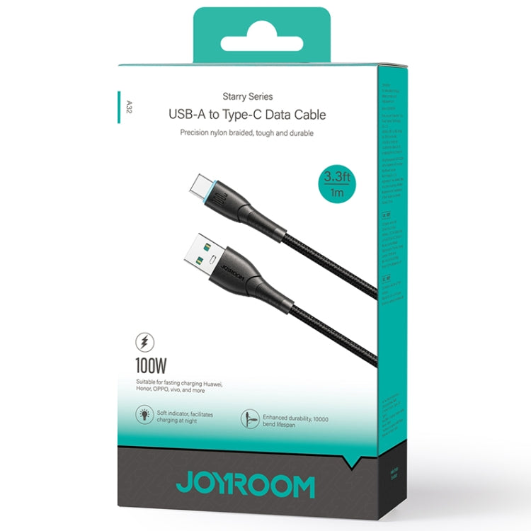 JOYROOM SA32-AC6 Starry Series 100W USB to USB-C / Type-C Fast Charging Data Cable, Length:1m(Black) - USB-C & Type-C Cable by JOYROOM | Online Shopping UK | buy2fix