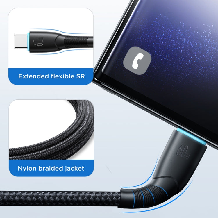 JOYROOM SA32-CC3 Starry Series 60W USB-C / Type-C to USB-C / Type-C Fast Charging Data Cable, Length:1m(Black) - USB-C & Type-C Cable by JOYROOM | Online Shopping UK | buy2fix