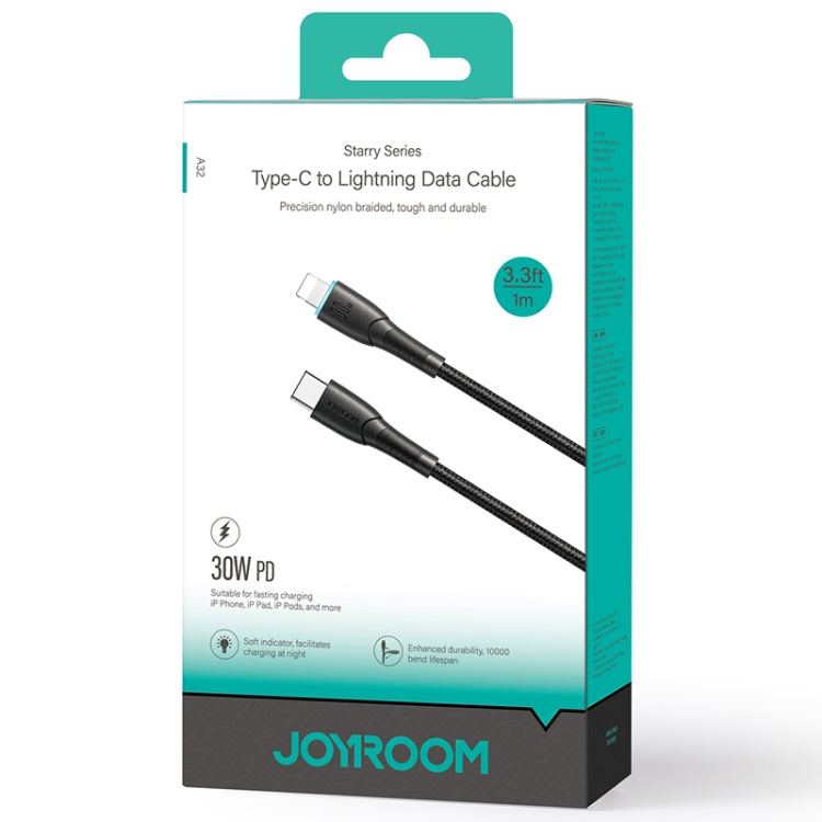 JOYROOM SA32-CL3 Starry Series 30W USB-C / Type-C to 8 Pin Fast Charging Data Cable, Length:1m(Black) - 2 in 1 Cable by JOYROOM | Online Shopping UK | buy2fix