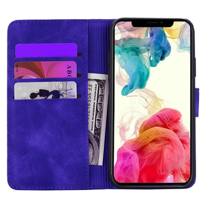 For iPhone 15 Pro Max Mandala Embossed Dual-Fold Calf Leather Phone Case(Purple) - iPhone 15 Pro Max Cases by buy2fix | Online Shopping UK | buy2fix