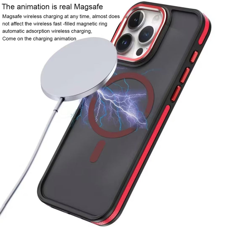 For iPhone 11 Pro Max Two-color Frosted MagSafe Magnetic Phone Case(Black) - iPhone 11 Pro Max Cases by buy2fix | Online Shopping UK | buy2fix