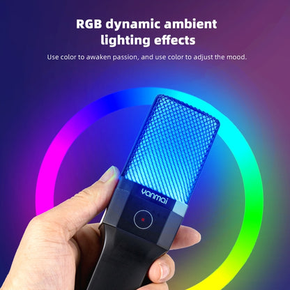 Yanmai X1R E-Sports Gaming Desktop Microphone with RGB Light & Blowout Net - Microphone by Yanmai | Online Shopping UK | buy2fix