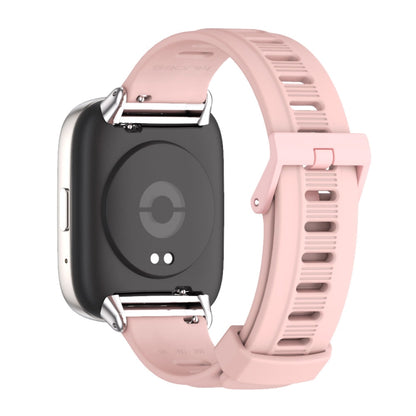 For Redmi Watch 3 Lite / Watch 3 Active Mijobs Flat Hole Breathable TPU Watch Band(Pink+Silver) - Watch Bands by MIJOBS | Online Shopping UK | buy2fix