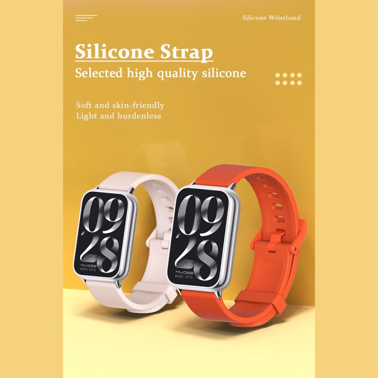 For Xiaomi Smart Band 9 Pro / 8 Pro Mijobs Silicone Breathable Watch Band(Wine Red+Silver) - Watch Bands by MIJOBS | Online Shopping UK | buy2fix