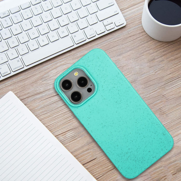 For iPhone 15 Pro Max Wheat MagSafe Magnetic Straw Material + TPU Phone Case(Green) - iPhone 15 Pro Max Cases by buy2fix | Online Shopping UK | buy2fix