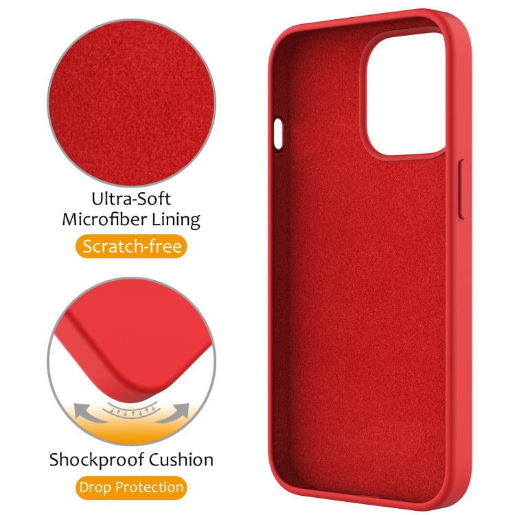 For iPhone 13 Pro MagSafe Magnetic Liquid Silicone Phone Case with Ring Holder(Red) - iPhone 13 Pro Cases by buy2fix | Online Shopping UK | buy2fix