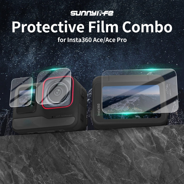 For Insta360 Ace Sunnylife 3 in 1 Rear & Front Screen Lens Explosion proof Film(1 Set) - Protective Film & Stickers by Sunnylife | Online Shopping UK | buy2fix