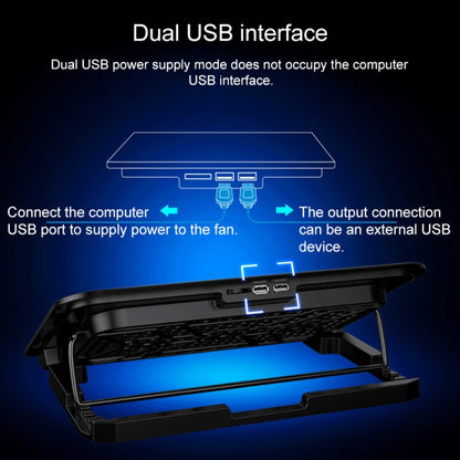 ICE COOREL Notebook Computer Base Speed Control Silent Six-fan Cooling Holder Cooling Rack, Style: Premium Edition(Lvory) - Computer & Networking by buy2fix | Online Shopping UK | buy2fix