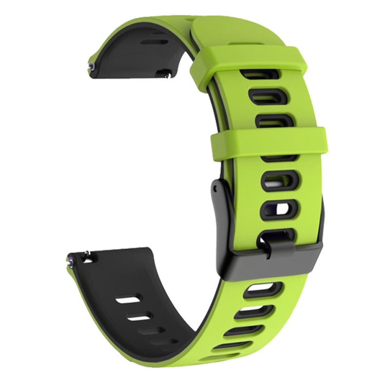 22mm For Huawei Watch GT2e 46mm Silicone Watch Band(Green+Black)(Green+Black) - Smart Wear by buy2fix | Online Shopping UK | buy2fix