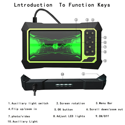 8mm 1080P IP68 Waterproof 4.3 inch Screen Single Camera Digital Endoscope, Line Length:7m - Consumer Electronics by buy2fix | Online Shopping UK | buy2fix