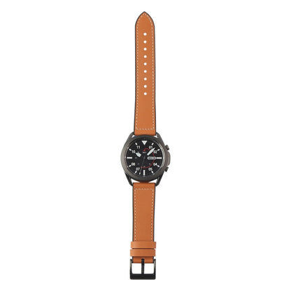 For Samsung Galaxy Watch 3 41mm TPU + Leather Watch Band(Pink) - Watch Bands by buy2fix | Online Shopping UK | buy2fix