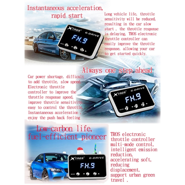 For Citroen C3 2009+ TROS TS-6Drive Potent Booster Electronic Throttle Controller - Car Modification by TROS | Online Shopping UK | buy2fix